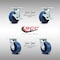 Service Caster 5 Inch SS Solid Poly Caster Set with Roller Bearings 4 Swivel Lock 2 Brake SCC SCC-SS30S520-SPUR-TLB-BSL-2-BSL-2 - alternate 1